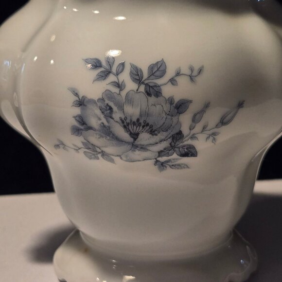 Vintage Blue Bouquet Platinum porcelain pitcher by Johann Haviland - Picture 2 of 10